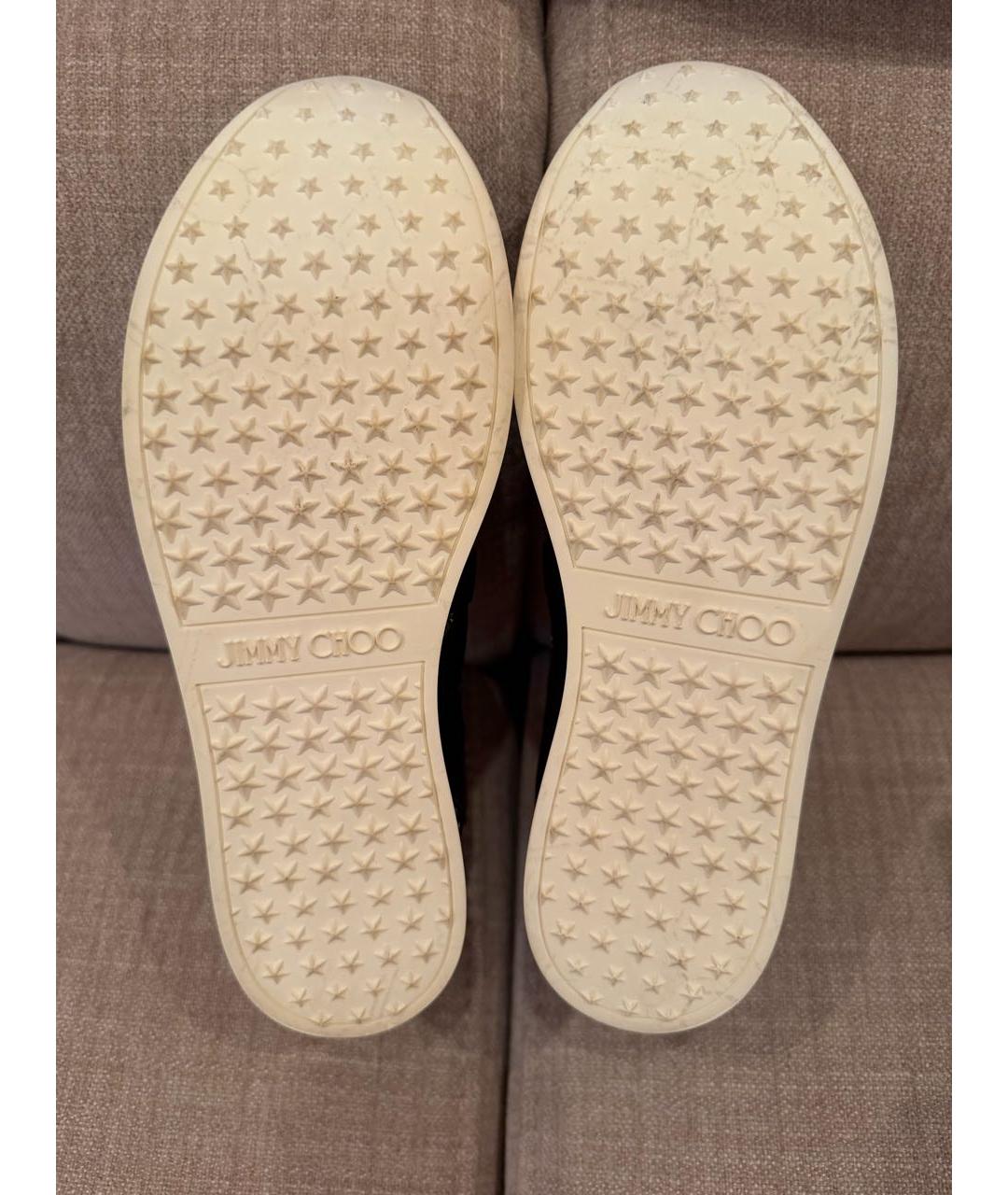 JIMMY CHOO Черные кожаные кроссовки, фото 5