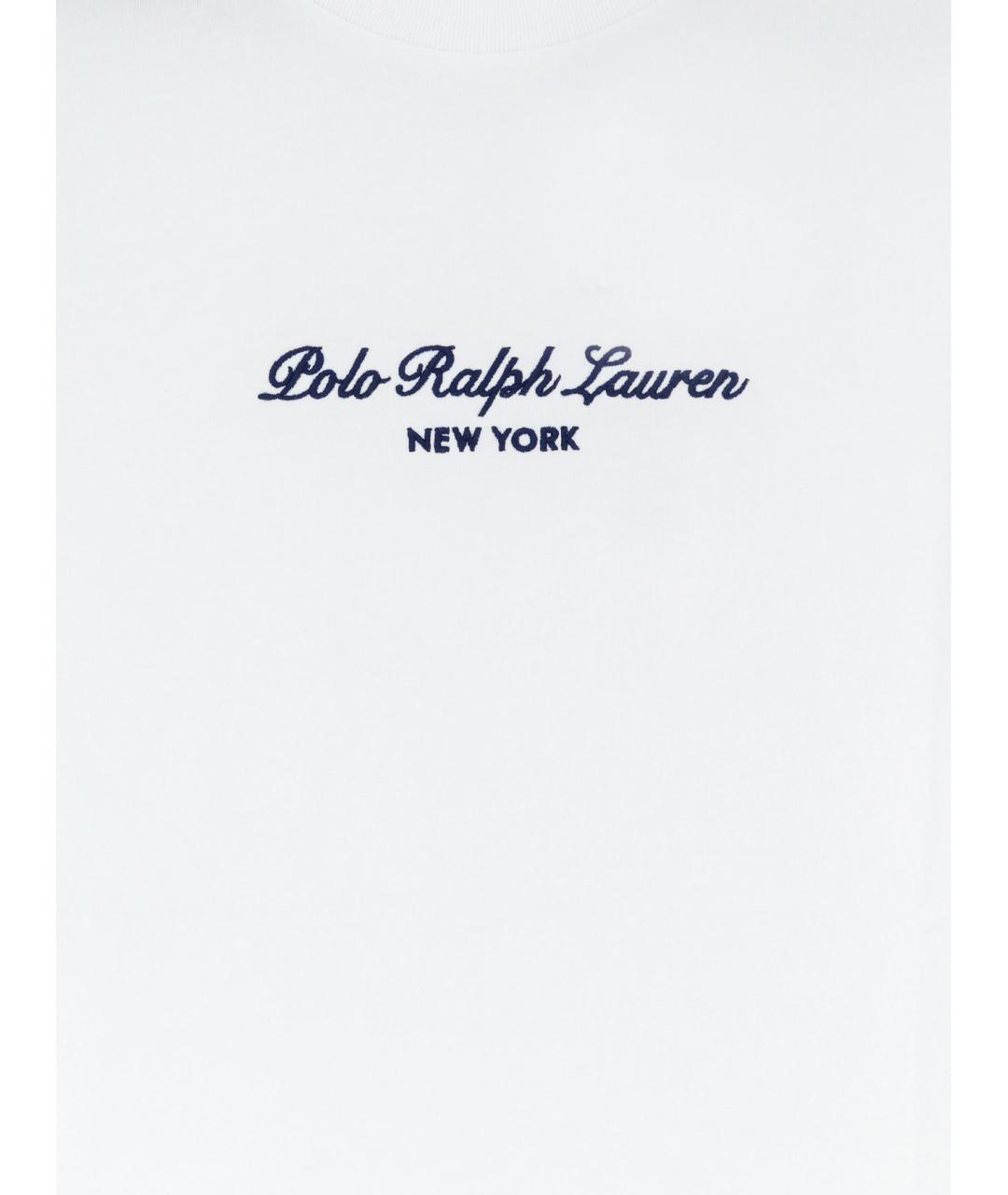 POLO RALPH LAUREN Белая хлопковая футболка, фото 3