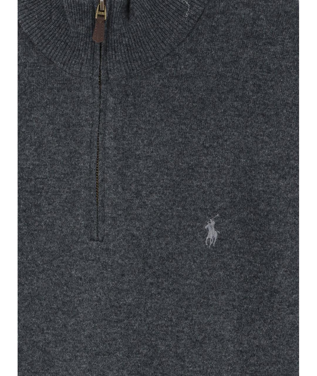 POLO RALPH LAUREN Антрацитовый шерстяной джемпер / свитер, фото 3