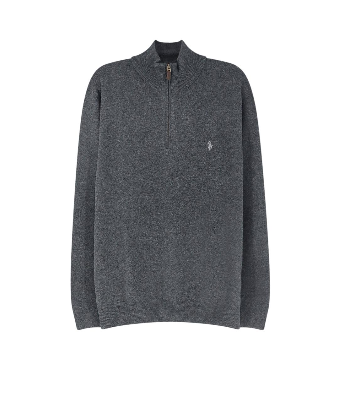 POLO RALPH LAUREN Антрацитовый шерстяной джемпер / свитер, фото 1