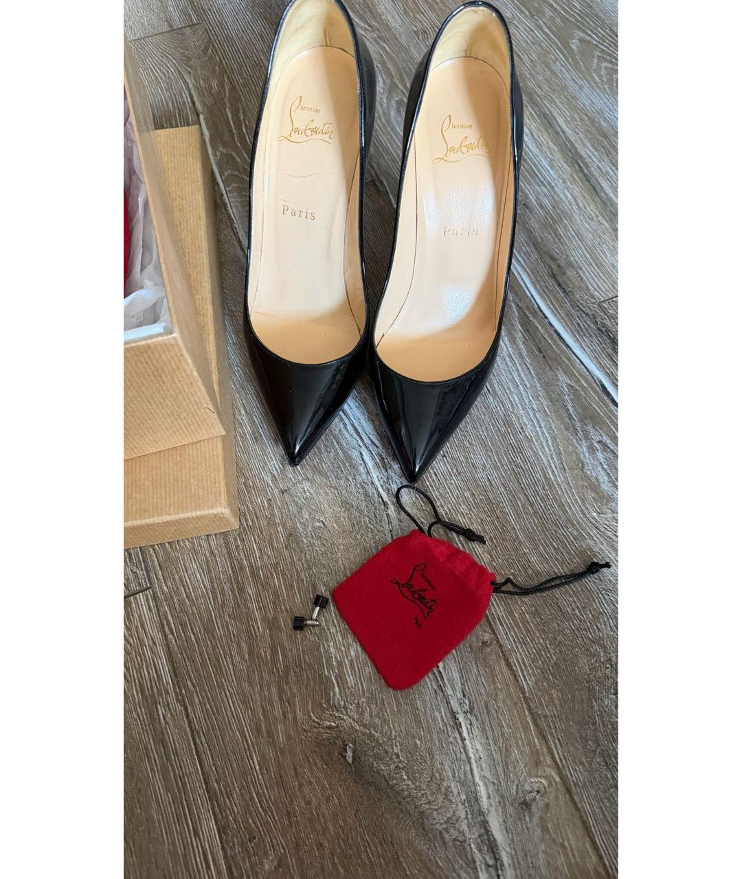 CHRISTIAN LOUBOUTIN Черные туфли из лакированной кожи, фото 6