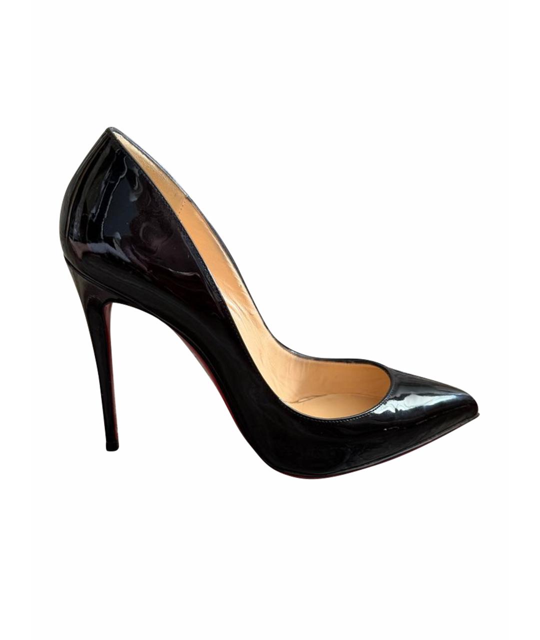 CHRISTIAN LOUBOUTIN Черные туфли из лакированной кожи, фото 1