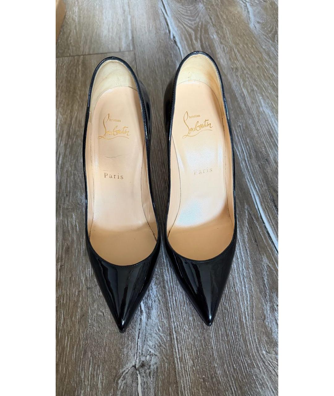 CHRISTIAN LOUBOUTIN Черные туфли из лакированной кожи, фото 2