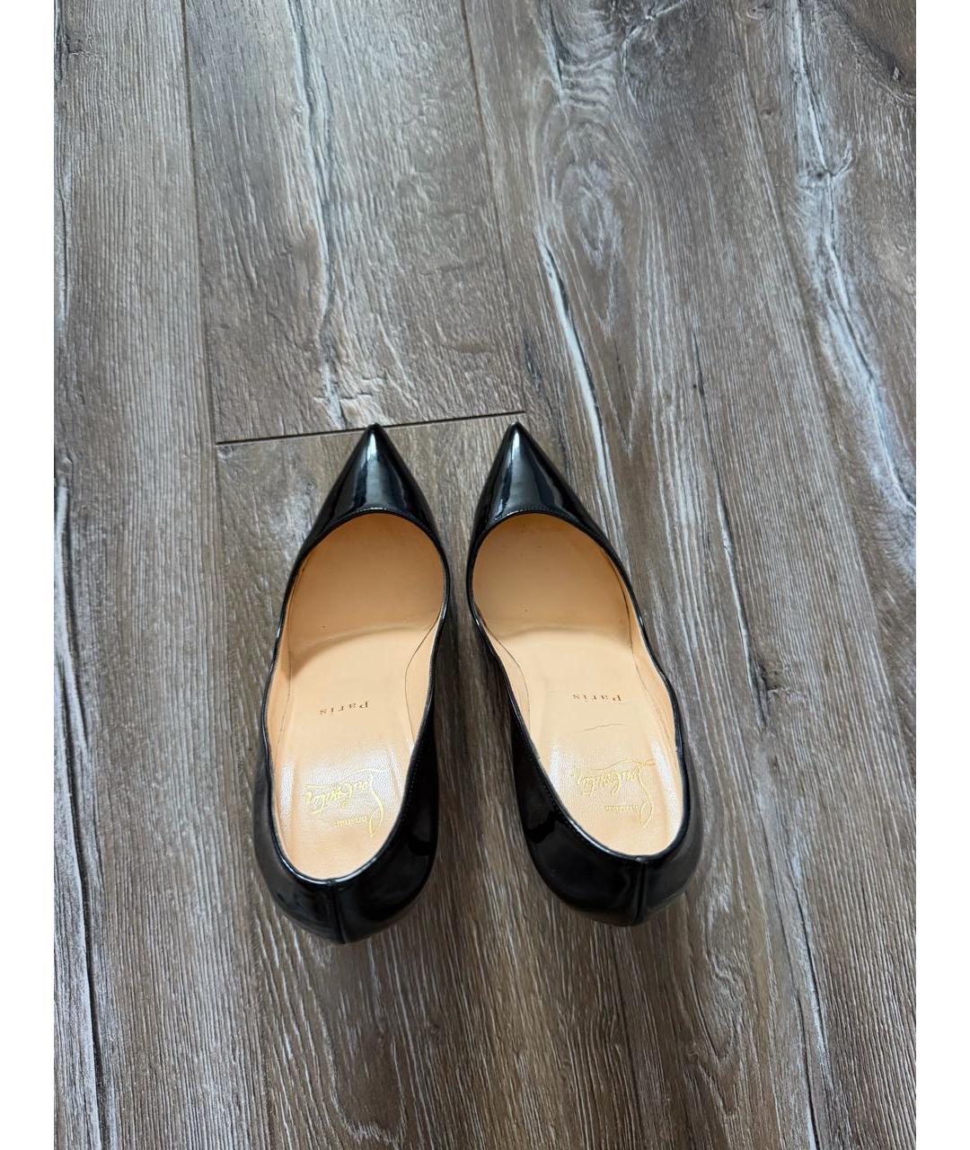 CHRISTIAN LOUBOUTIN Черные туфли из лакированной кожи, фото 3