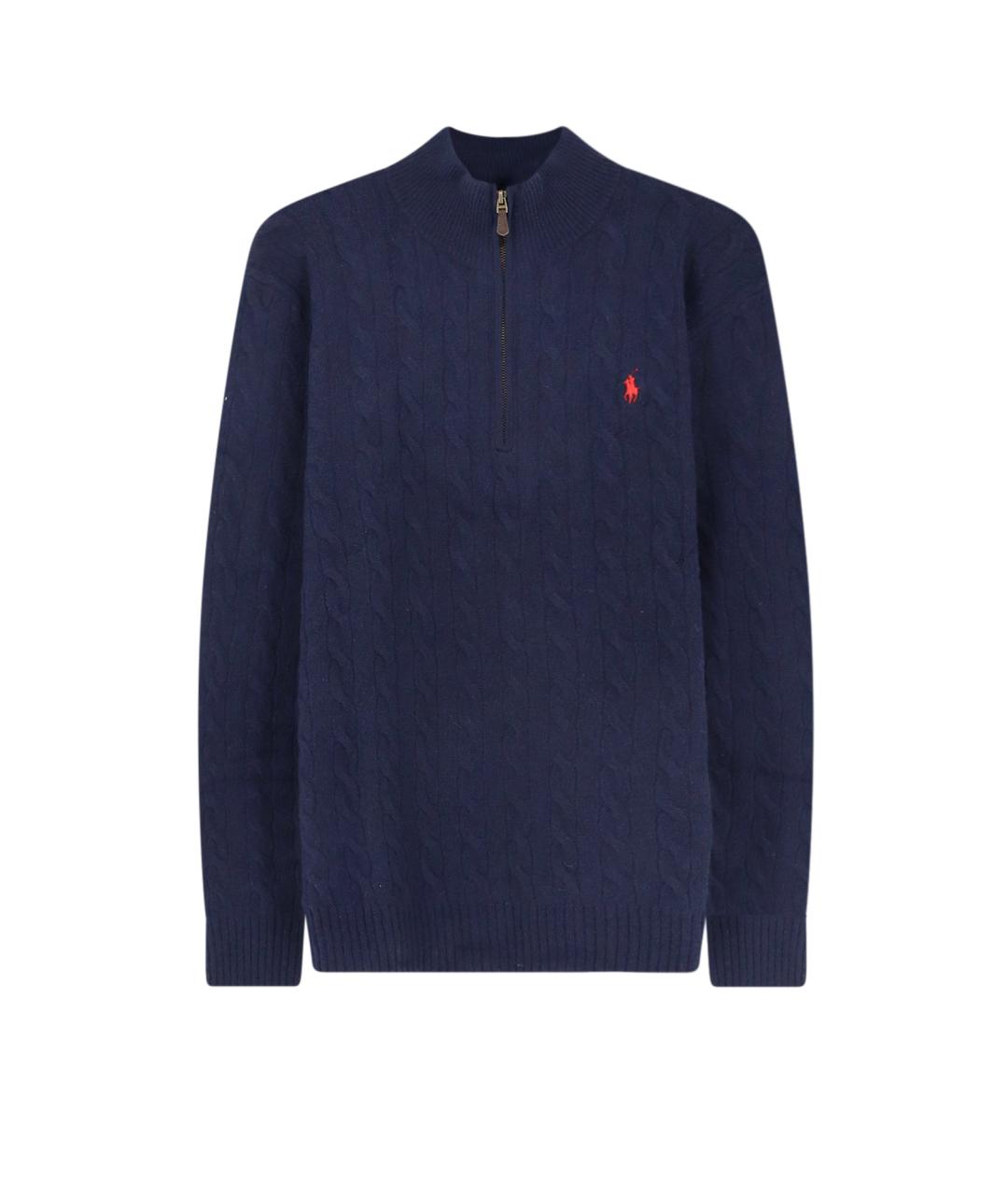 POLO RALPH LAUREN Темно-синий шерстяной джемпер / свитер, фото 1