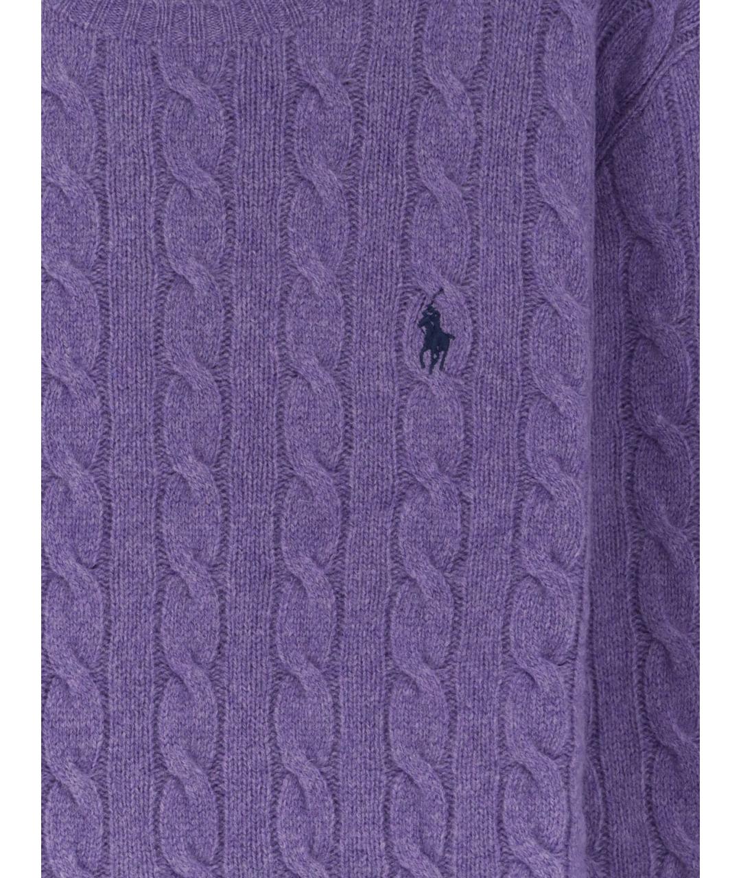 POLO RALPH LAUREN Фиолетовый шерстяной джемпер / свитер, фото 3