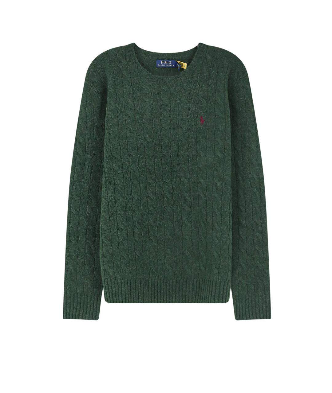 POLO RALPH LAUREN Зеленый шерстяной джемпер / свитер, фото 1