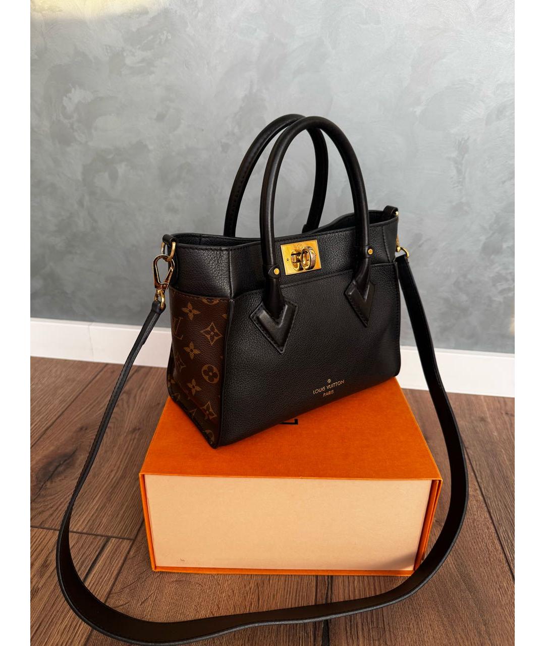 LOUIS VUITTON Черная кожаная сумка через плечо, фото 6