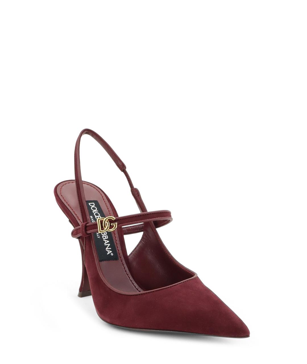DOLCE&GABBANA Бордовые туфли, фото 2
