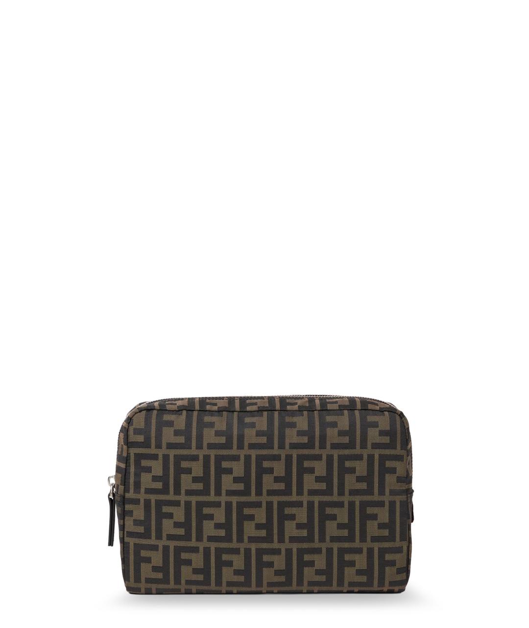 FENDI Коричневая тканевая барсетка, фото 1