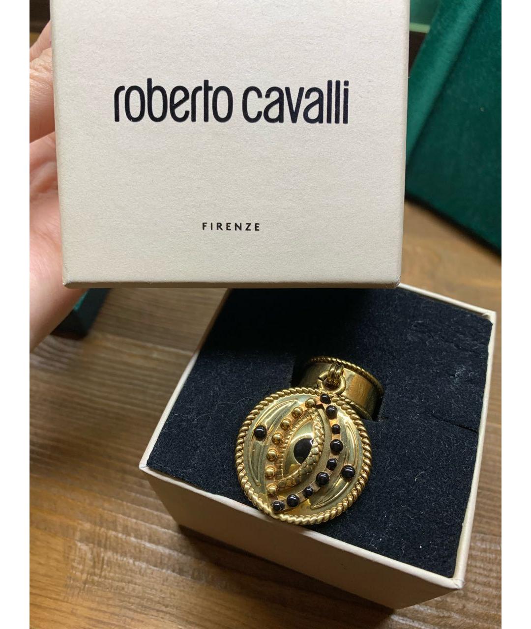 ROBERTO CAVALLI Золотое металлическое кольцо, фото 4