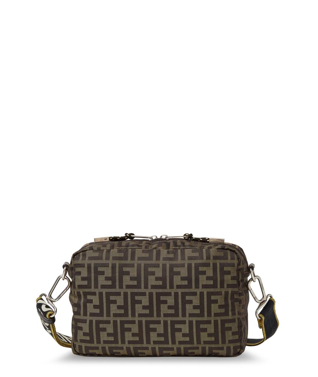 FENDI Коричневая синтетическая сумка на плечо, фото 2