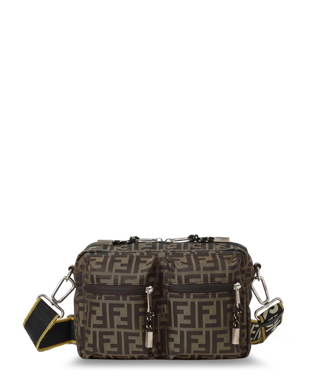 FENDI Коричневая синтетическая сумка на плечо, фото 1