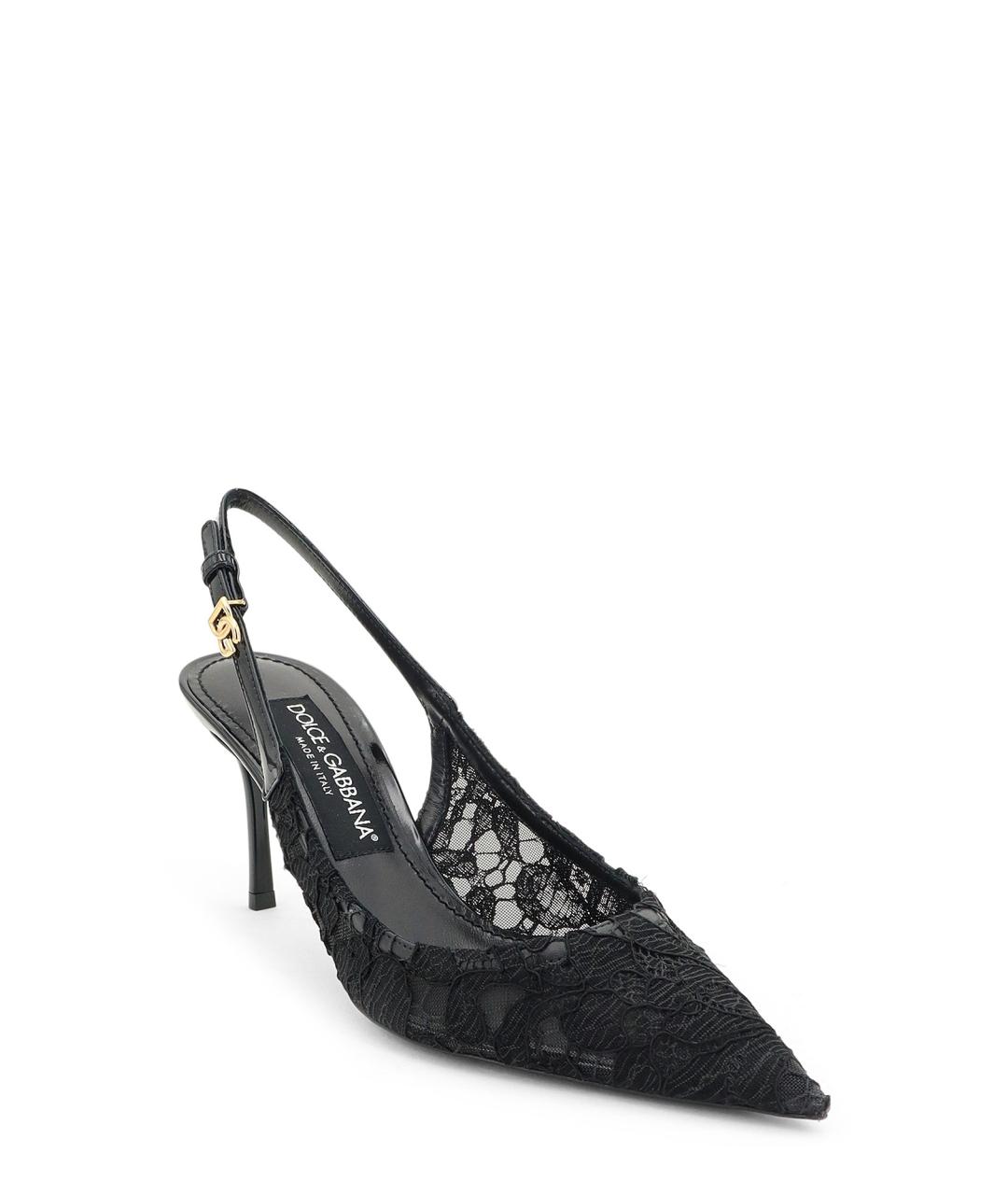 DOLCE&GABBANA Черные текстильные туфли, фото 2