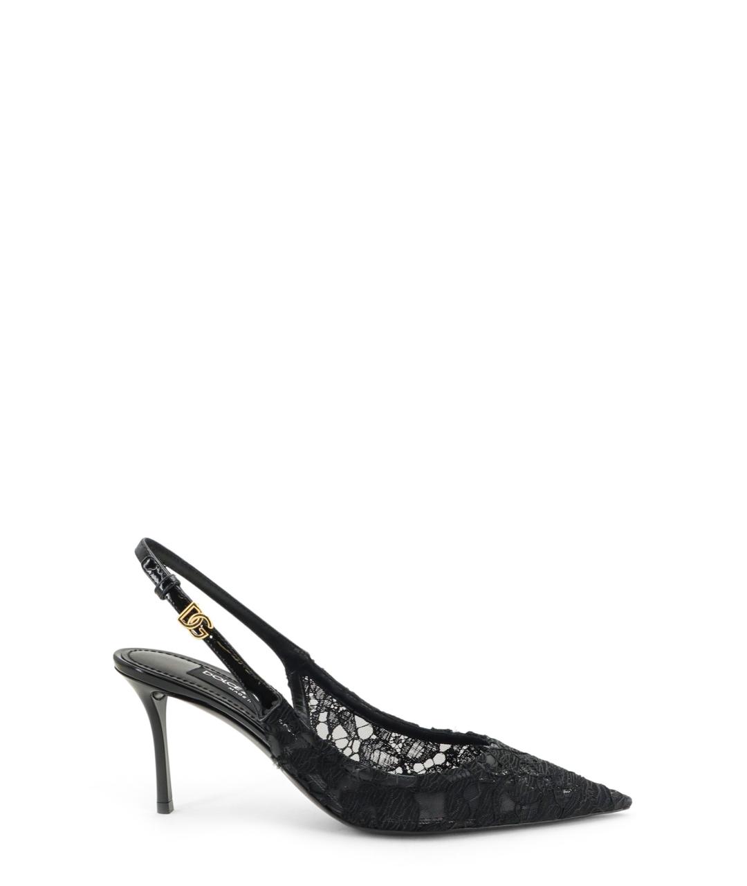 DOLCE&GABBANA Черные текстильные туфли, фото 1