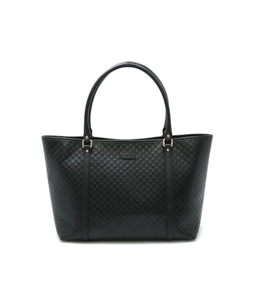 GUCCI Черная кожаная сумка тоут, фото 1
