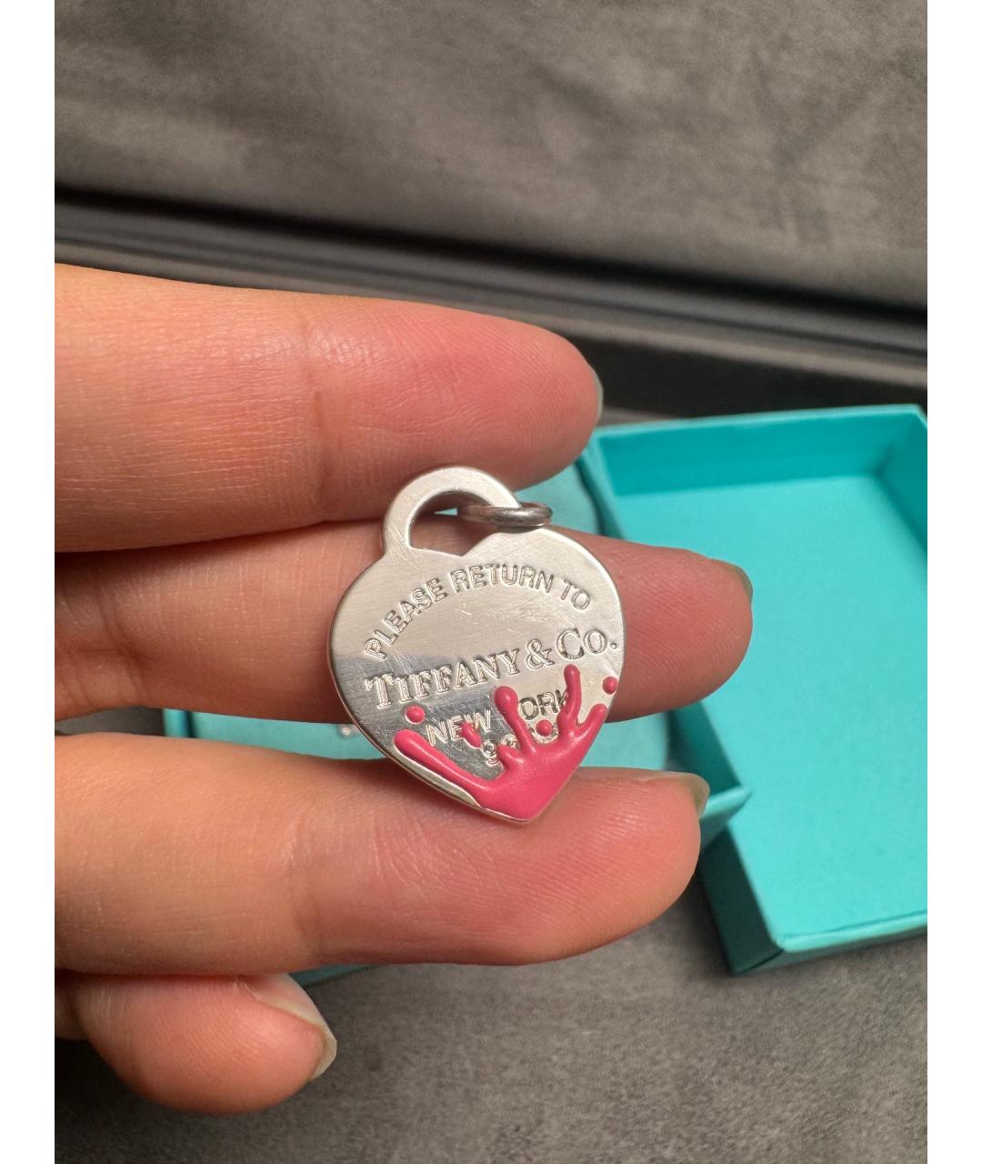 TIFFANY&CO Розовая серебряная подвеска, фото 3