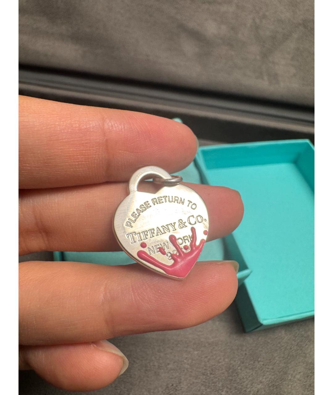 TIFFANY&CO Розовая серебряная подвеска, фото 4