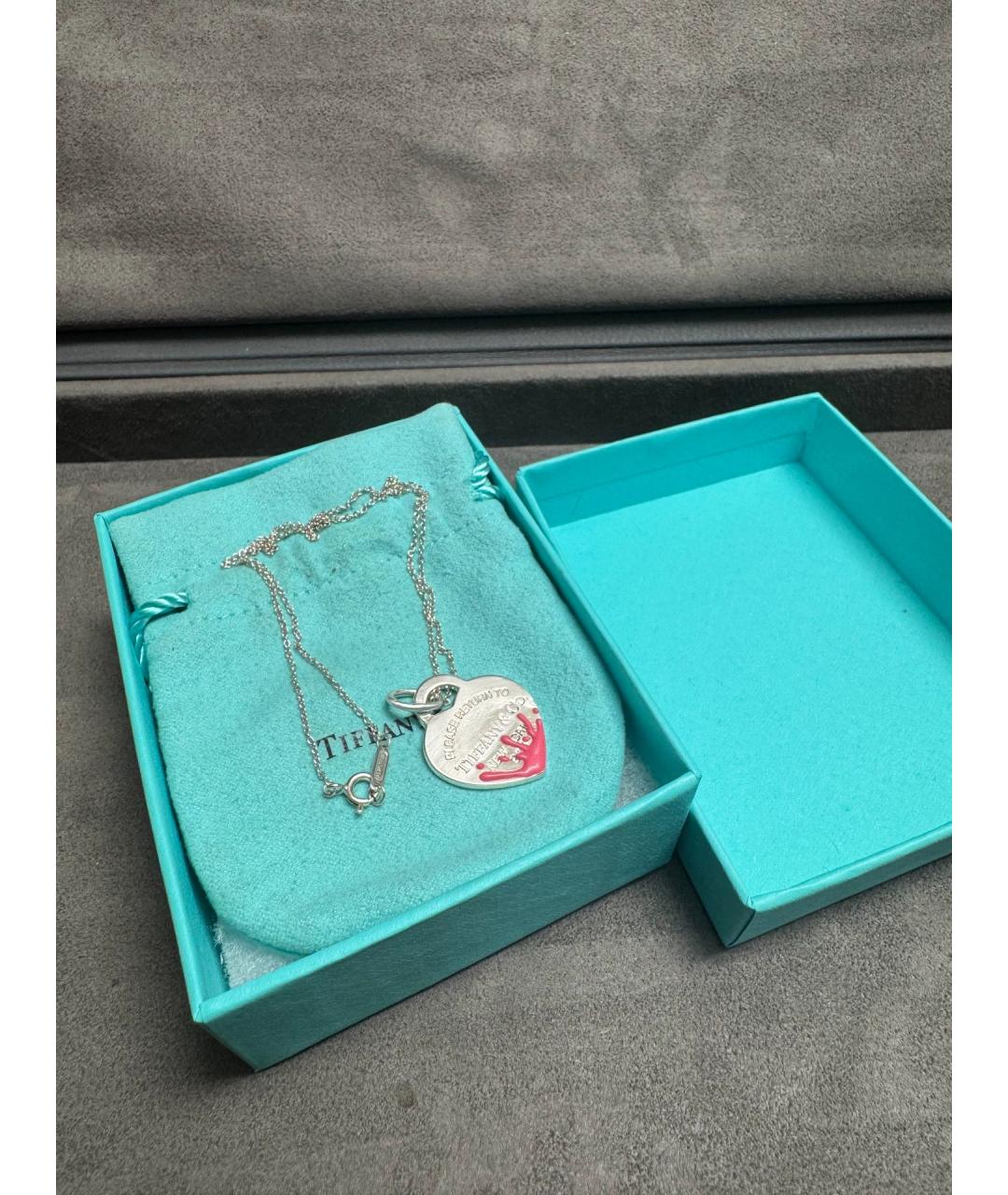 TIFFANY&CO Розовая серебряная подвеска, фото 9