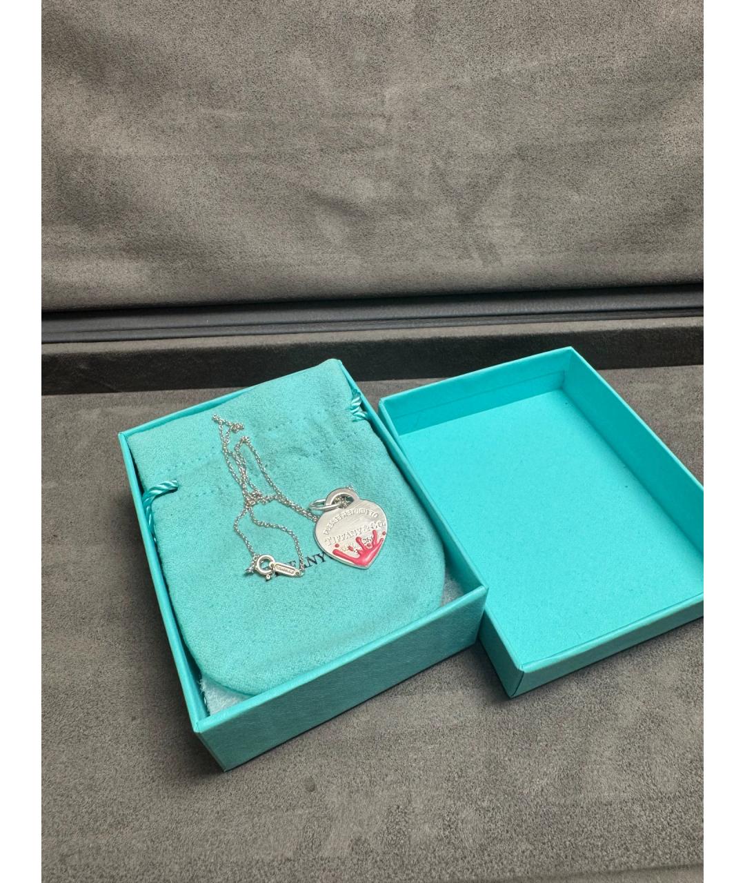 TIFFANY&CO Розовая серебряная подвеска, фото 2