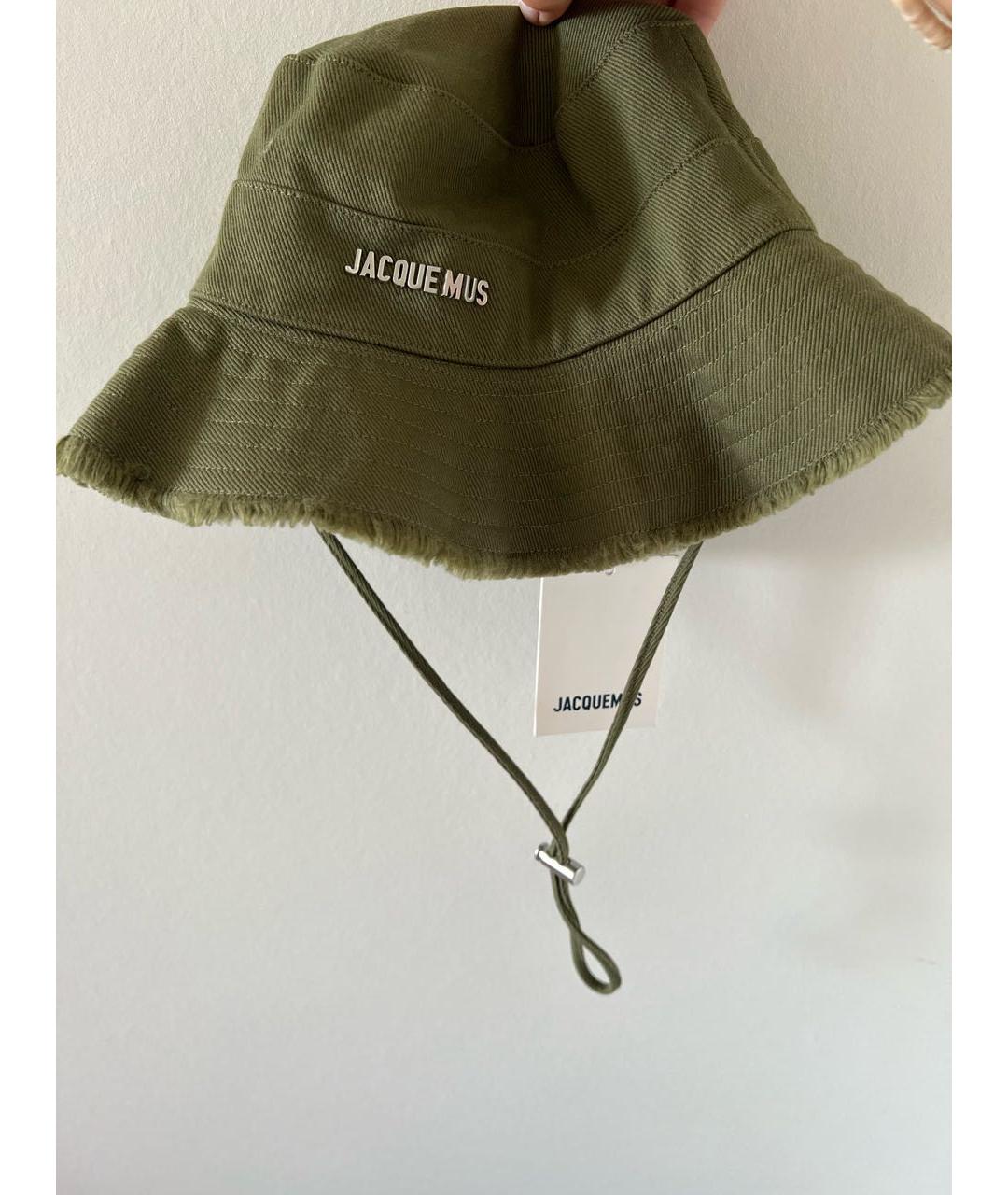 JACQUEMUS Хаки хлопковая панама, фото 7