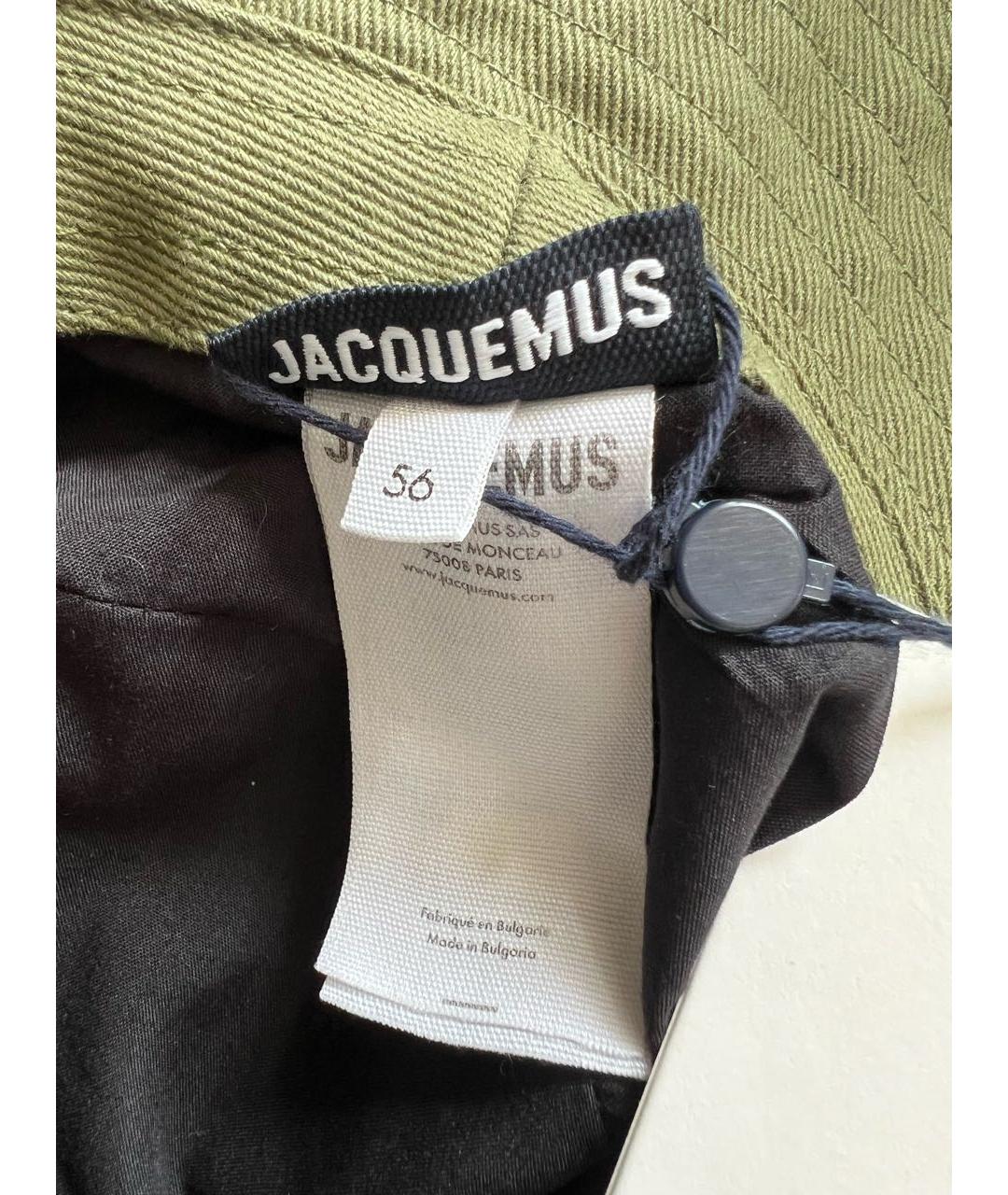 JACQUEMUS Хаки хлопковая панама, фото 4