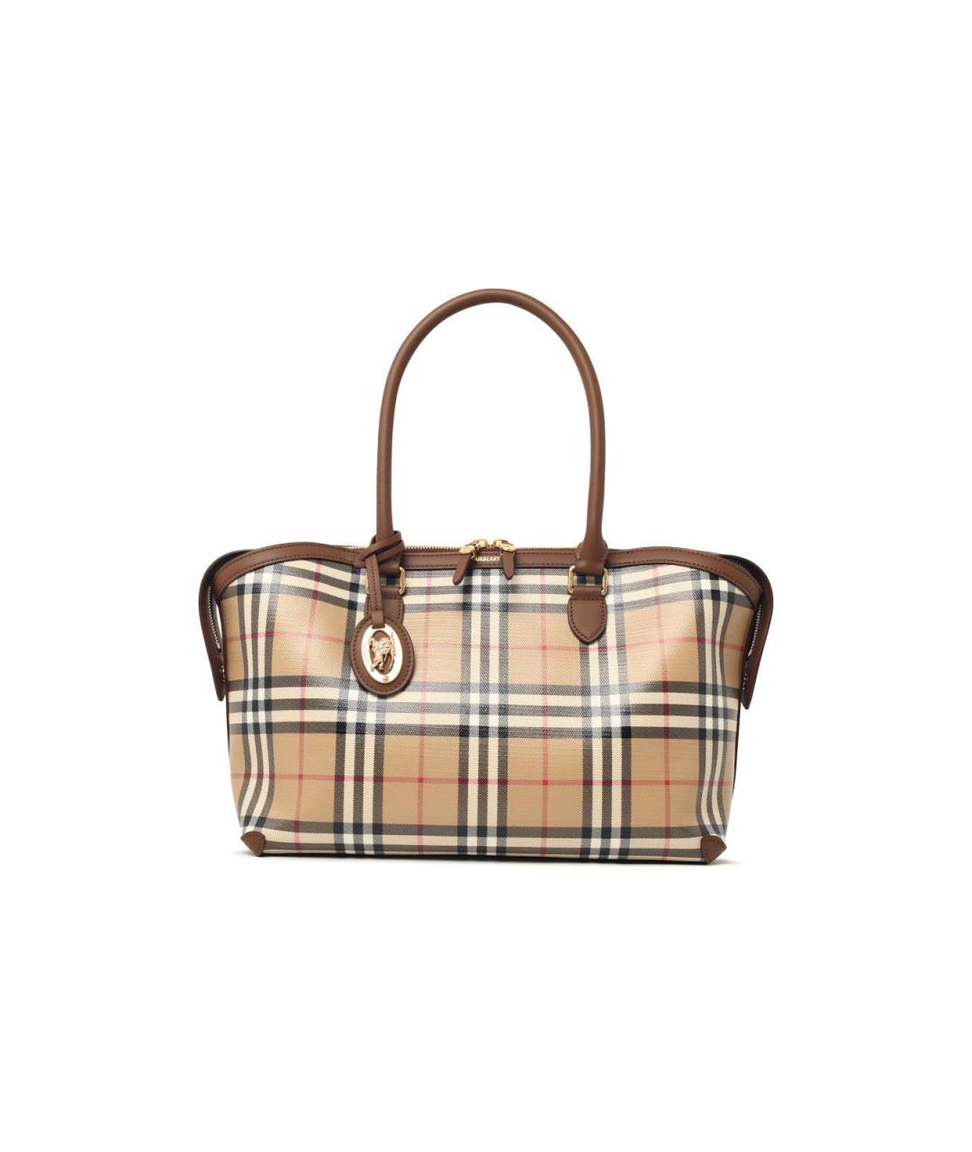 BURBERRY Бежевая сумка тоут из канвы, фото 1