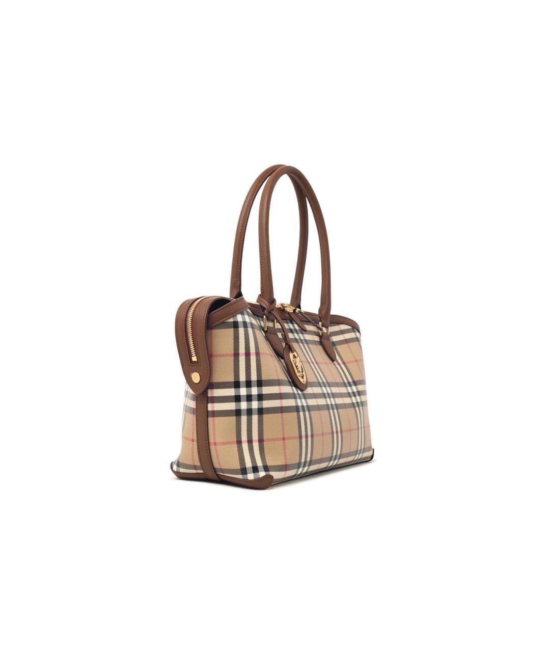 BURBERRY Бежевая сумка тоут из канвы, фото 2