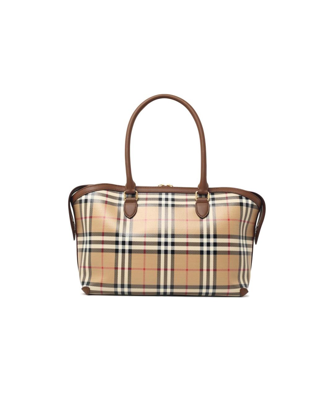 BURBERRY Бежевая сумка тоут из канвы, фото 3