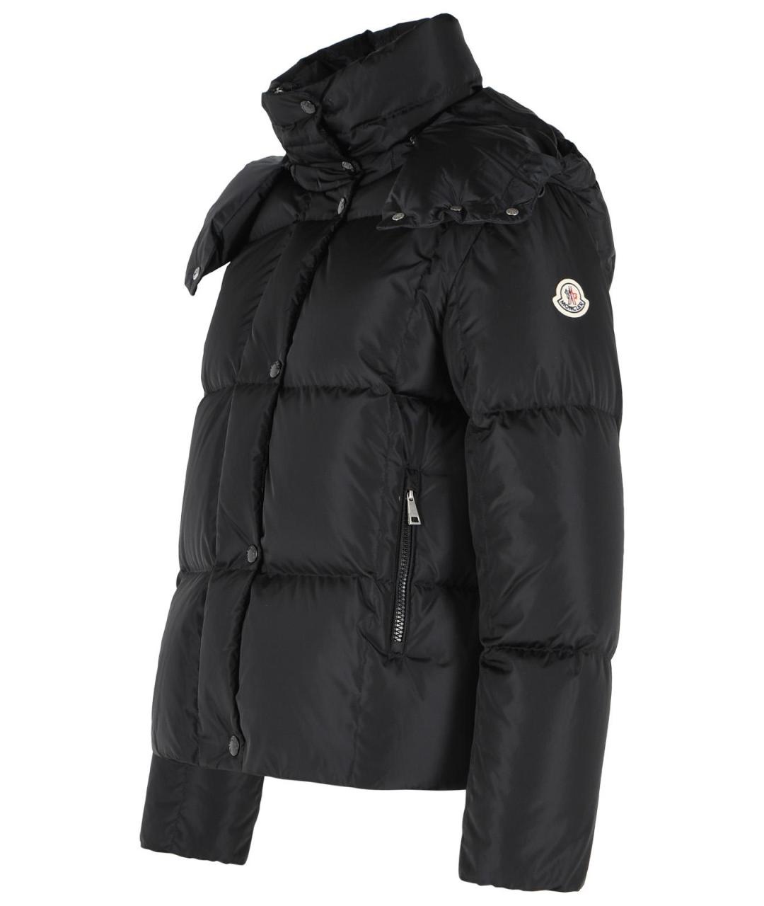 MONCLER Черный полиамидовый пуховик, фото 2