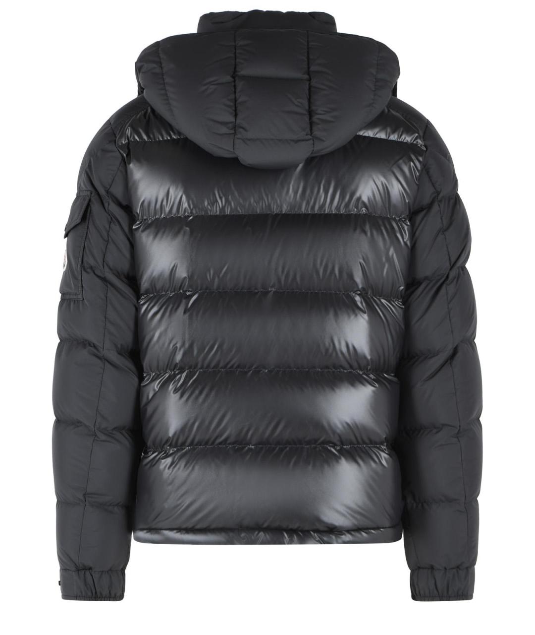 MONCLER Черный полиэстеровый пуховик, фото 3