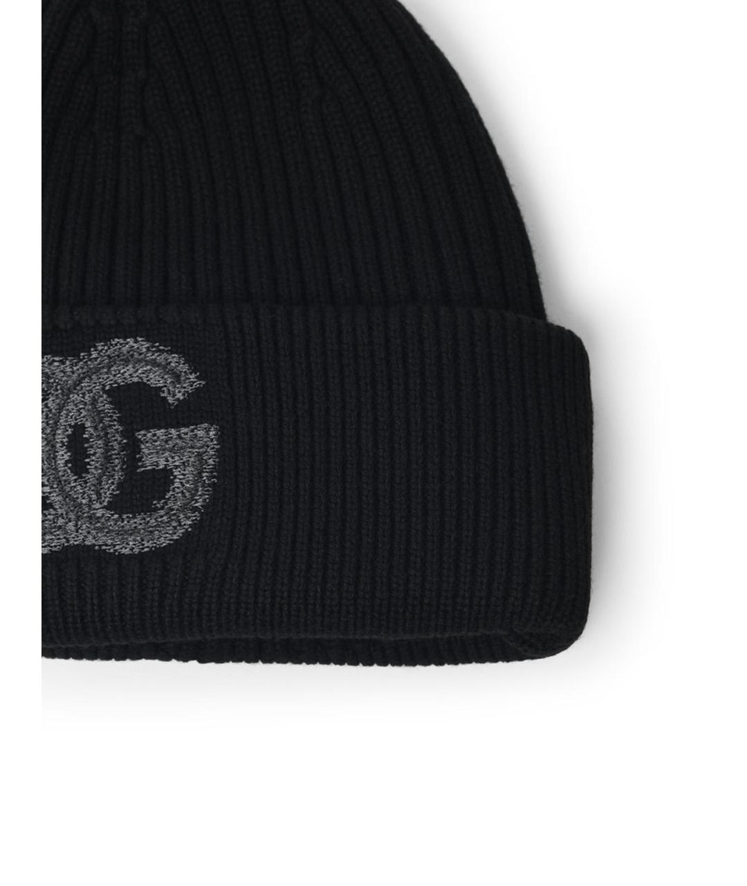DOLCE&GABBANA Черная шерстяная шапка, фото 3