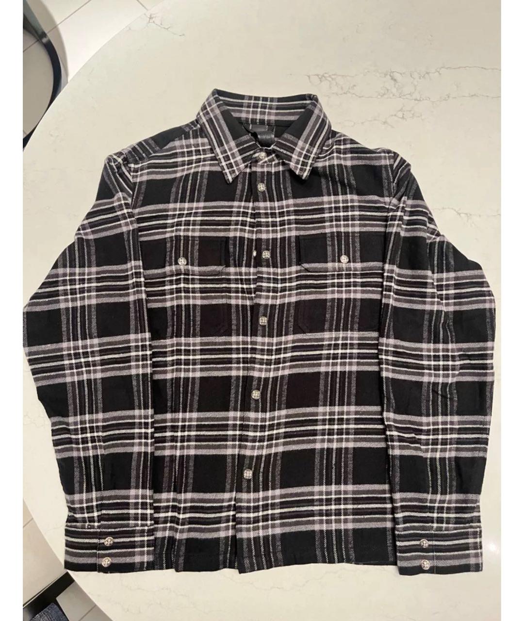 CHROME HEARTS Черная хлопковая кэжуал рубашка, фото 2