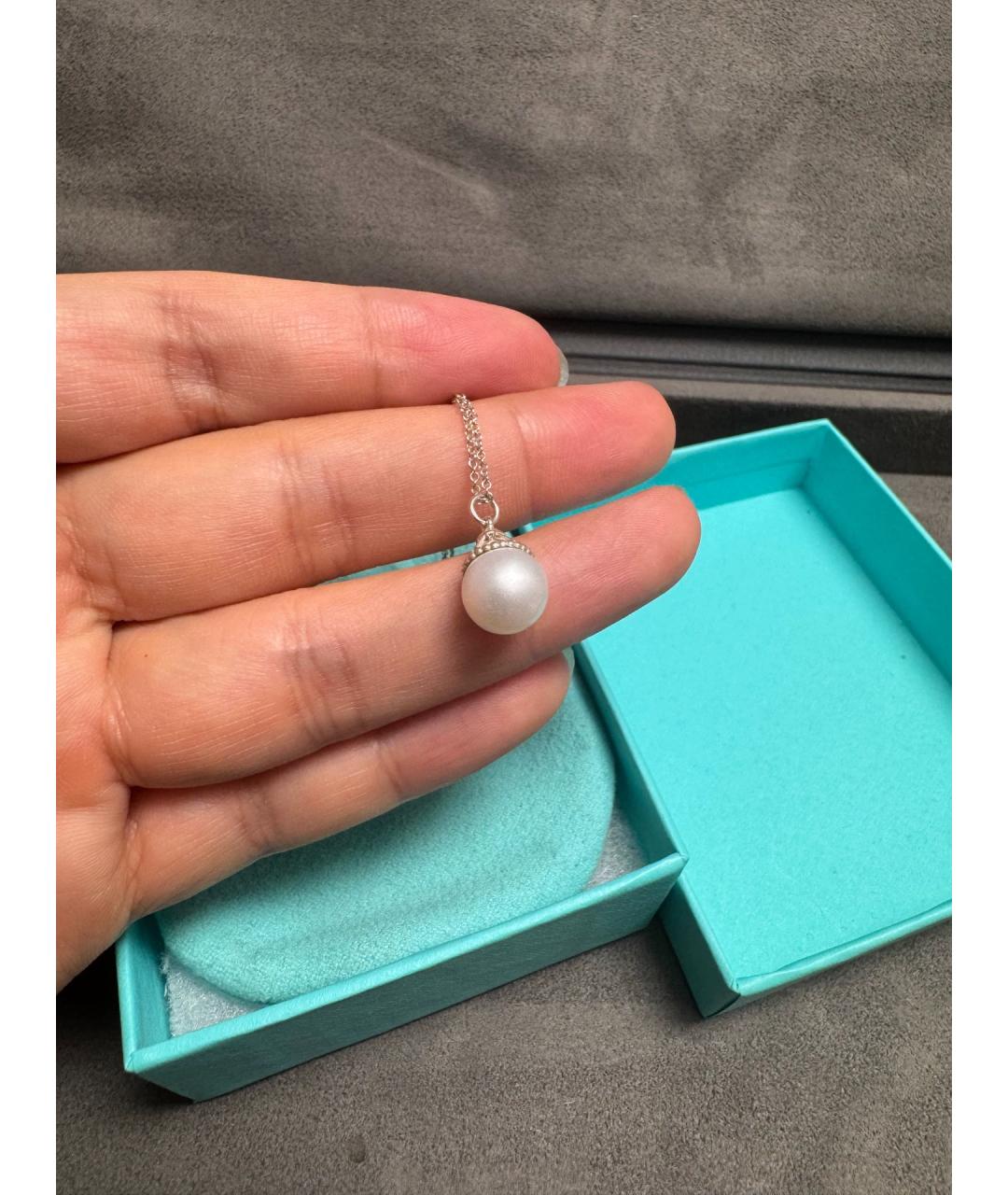 TIFFANY&CO Белый серебряный кулон, фото 3