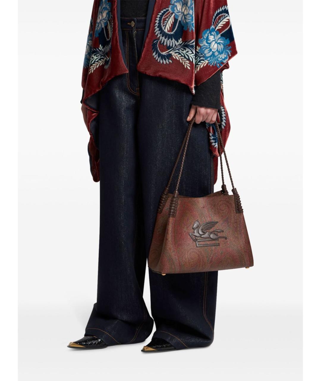 ETRO Коричневая хлопковая сумка тоут, фото 6