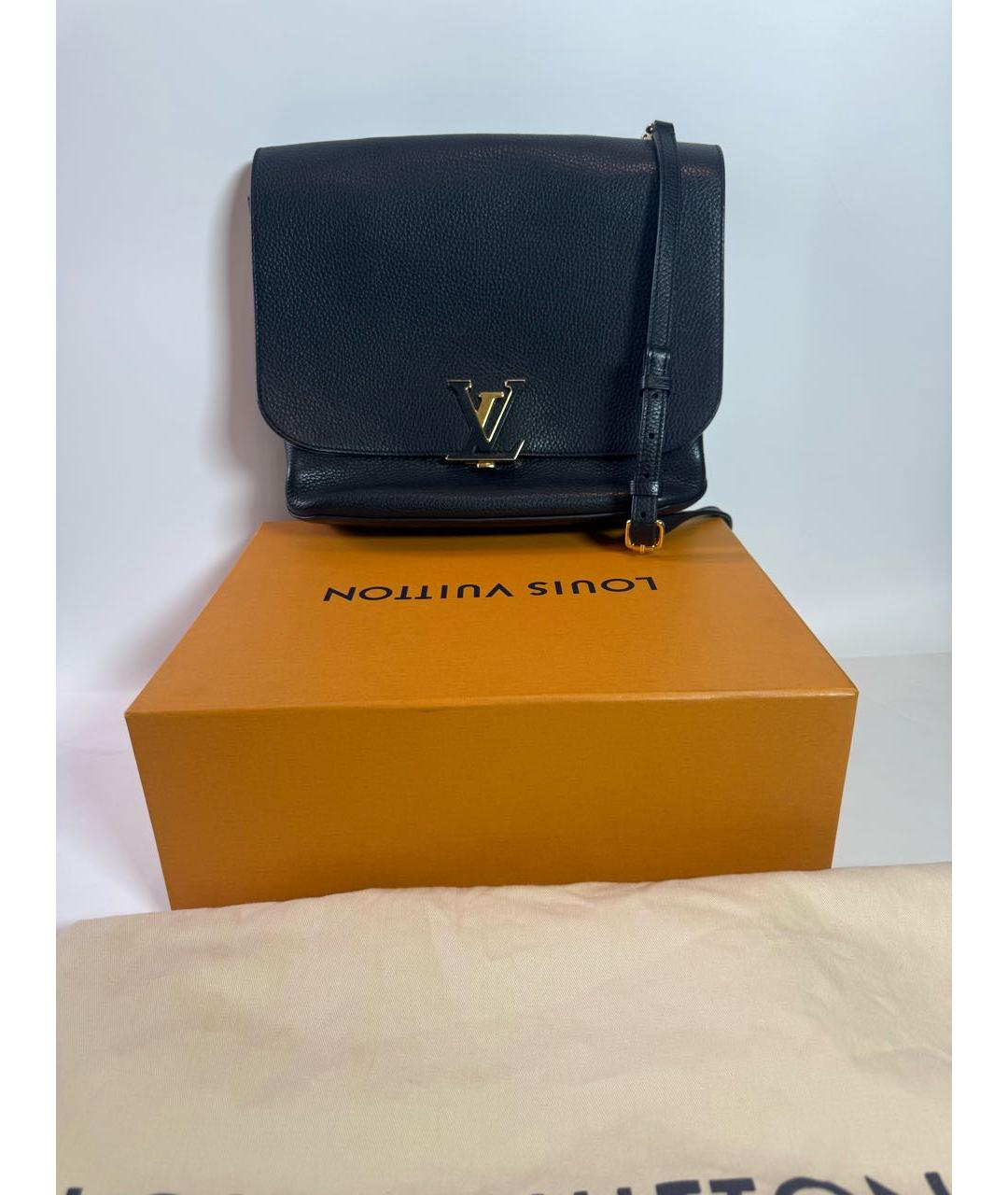 LOUIS VUITTON Черная кожаная сумка через плечо, фото 8