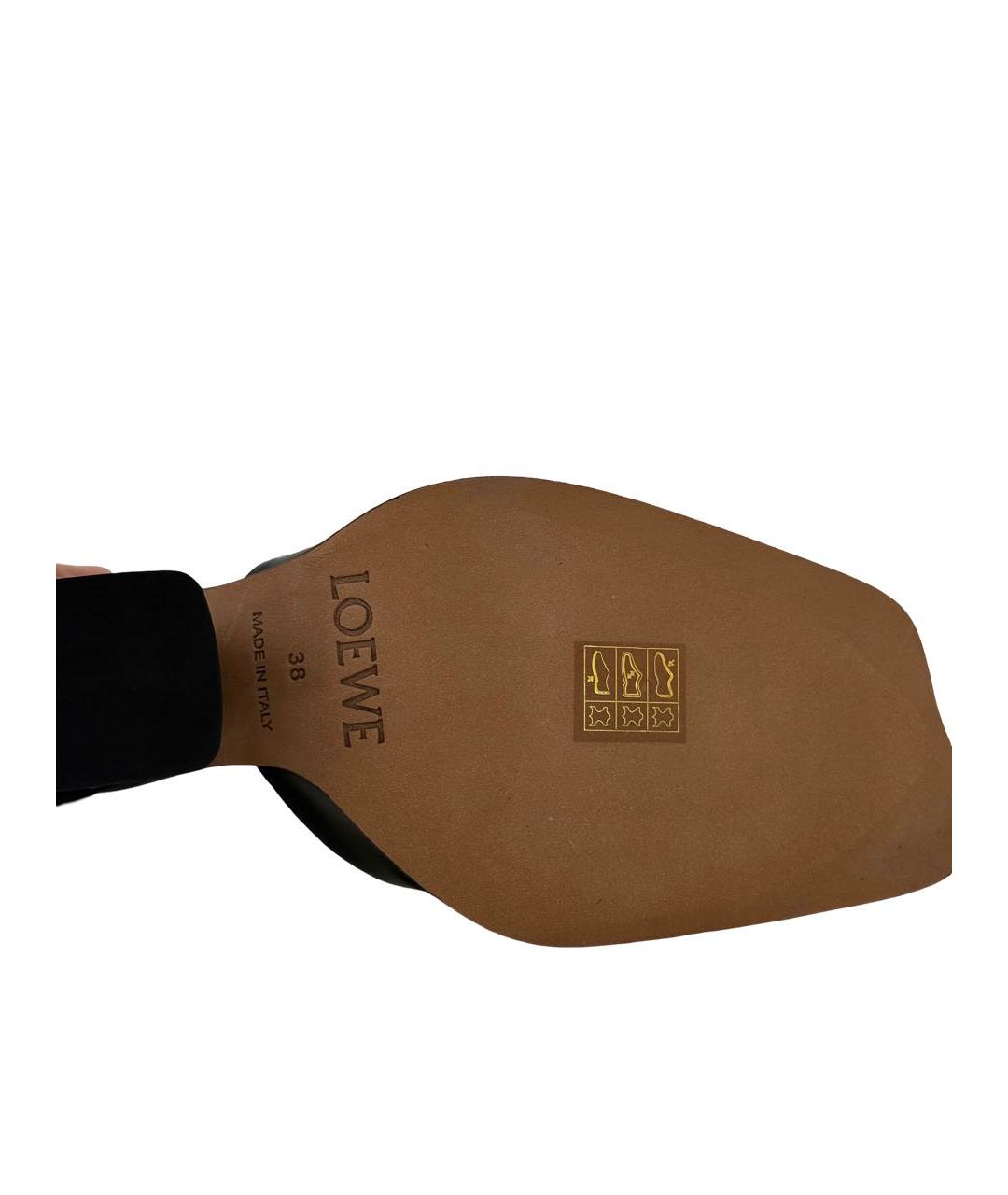LOEWE Черные кожаные туфли, фото 4