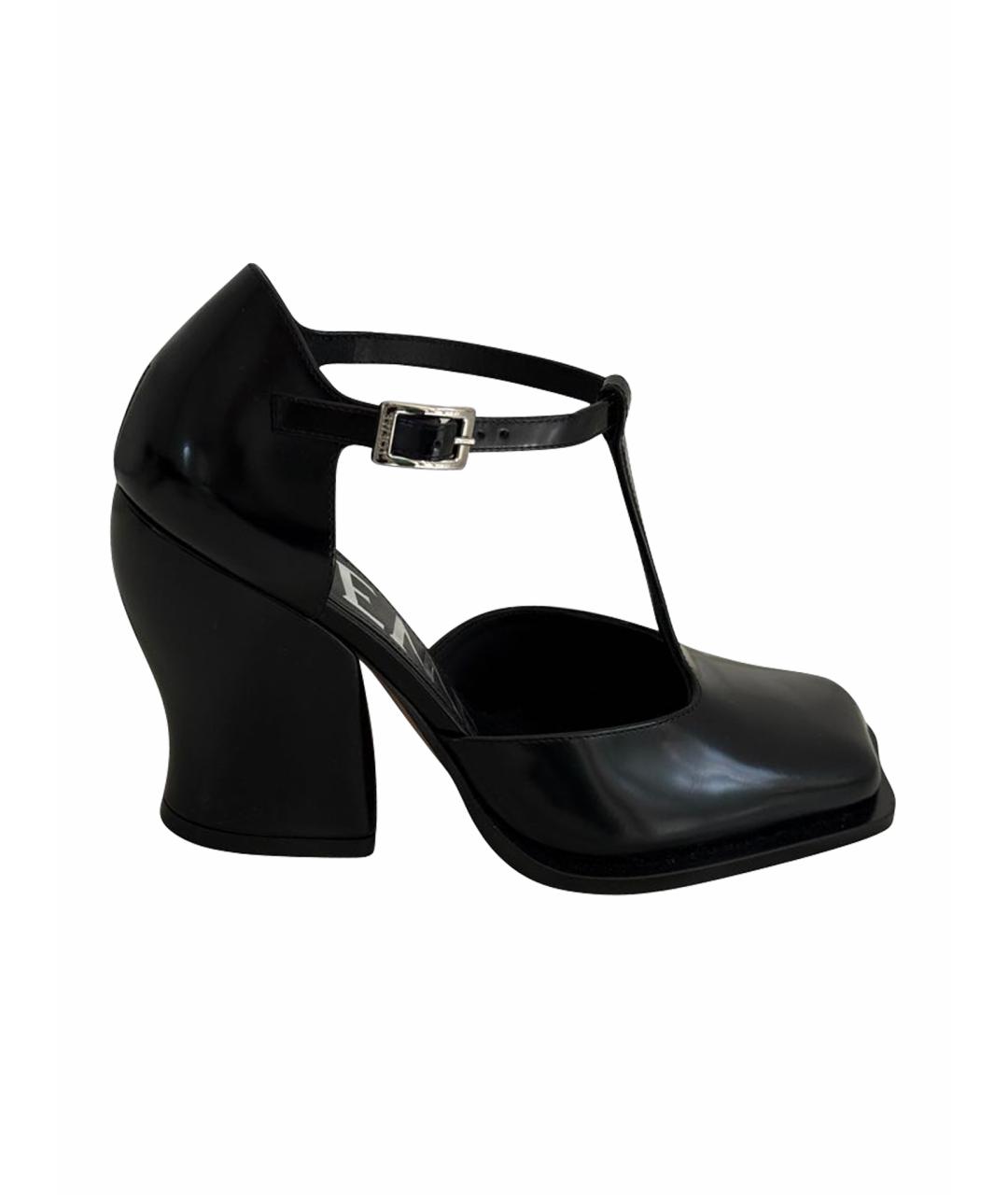 LOEWE Черные кожаные туфли, фото 1