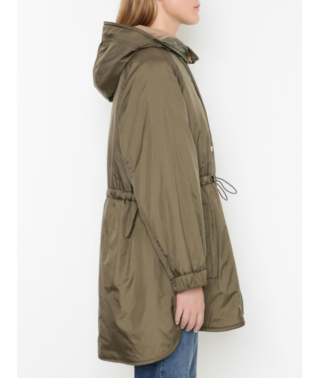 WEEKEND MAX MARA Хаки полиамидовая куртка, фото 4
