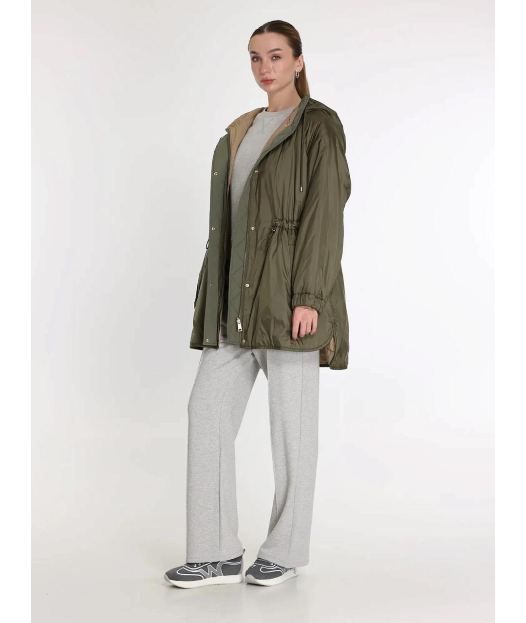 WEEKEND MAX MARA Хаки полиамидовая куртка, фото 3