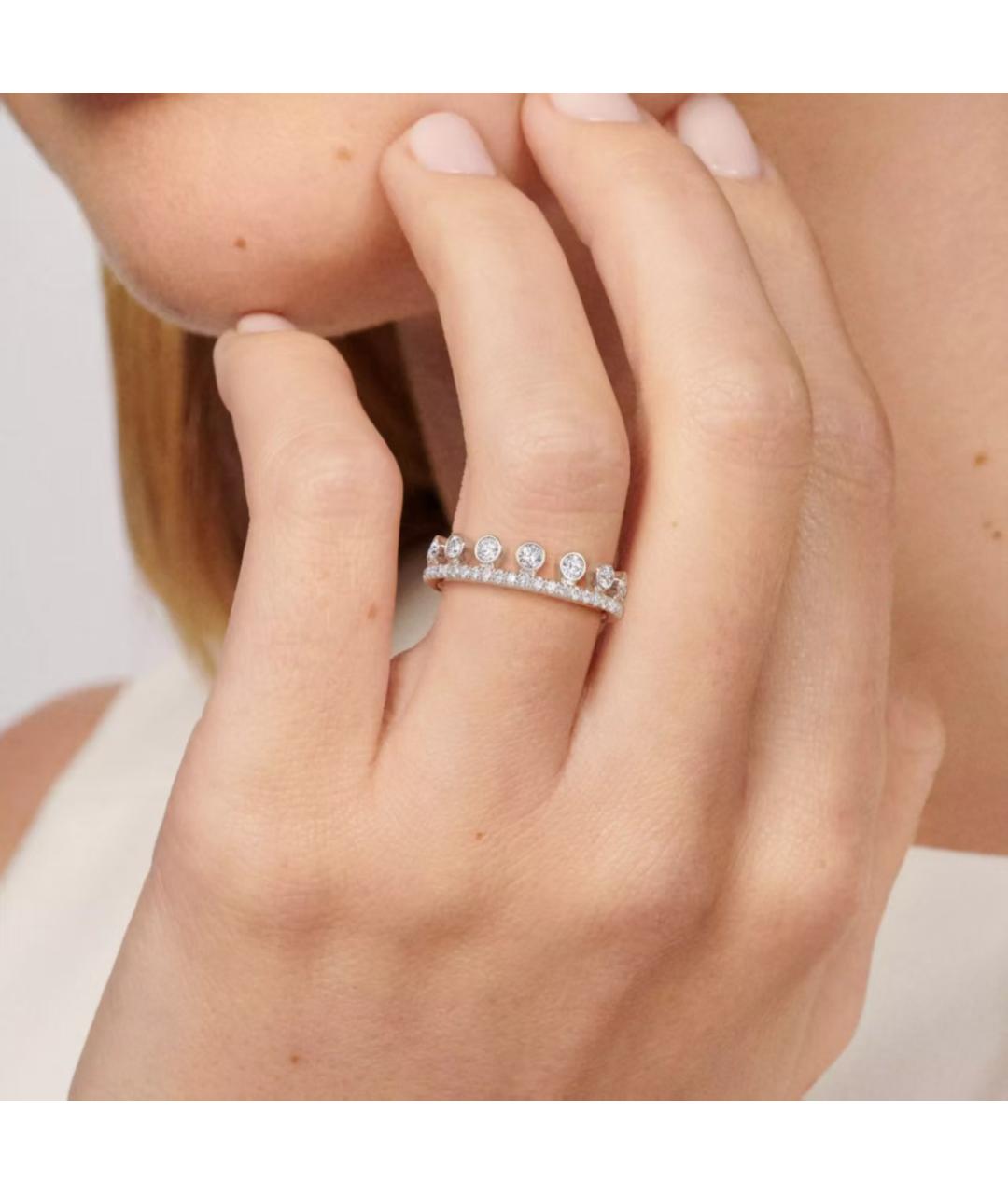 DE BEERS Серебряное кольцо из белого золота, фото 2