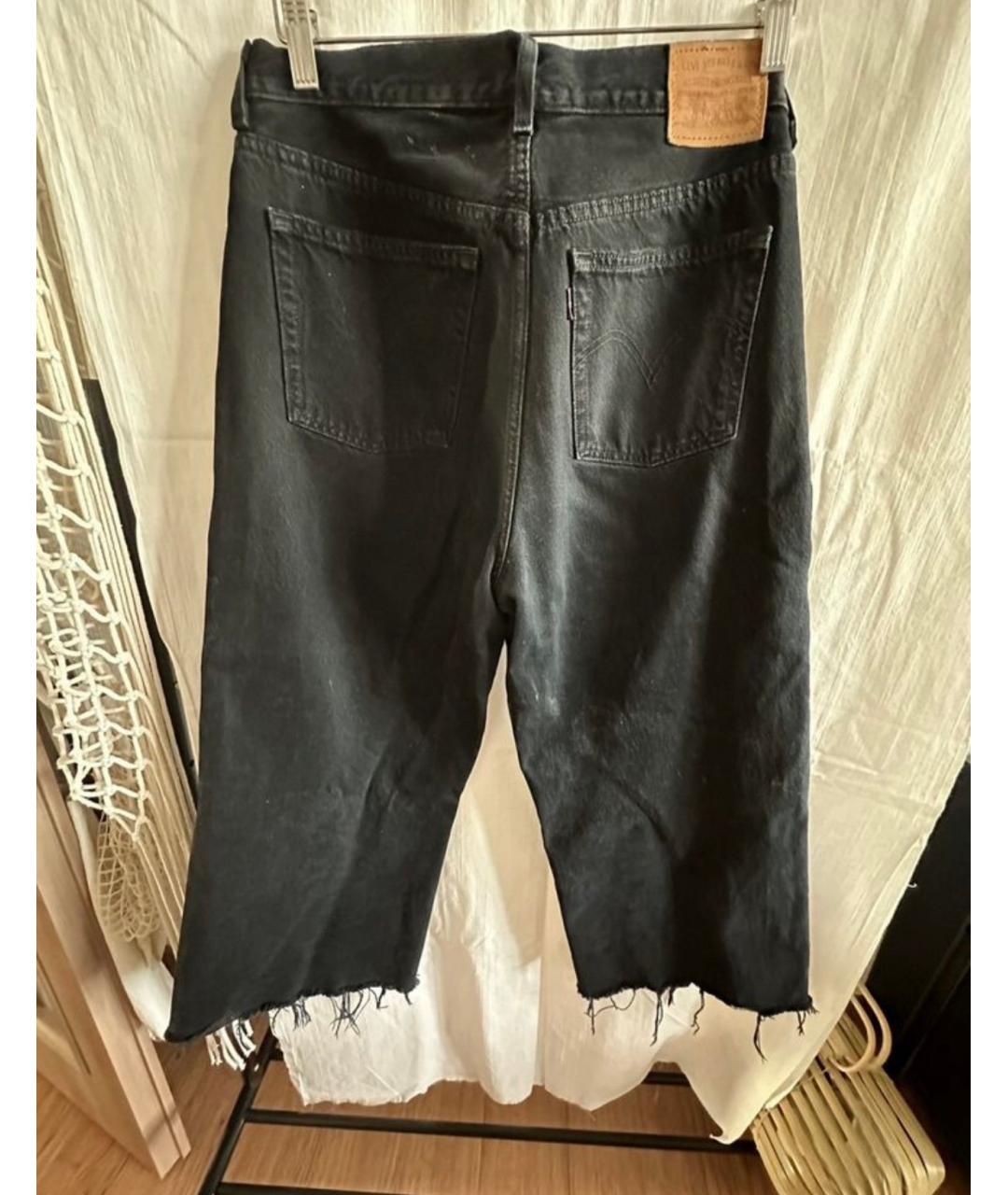 LEVI'S Черные хлопковые прямые джинсы, фото 5