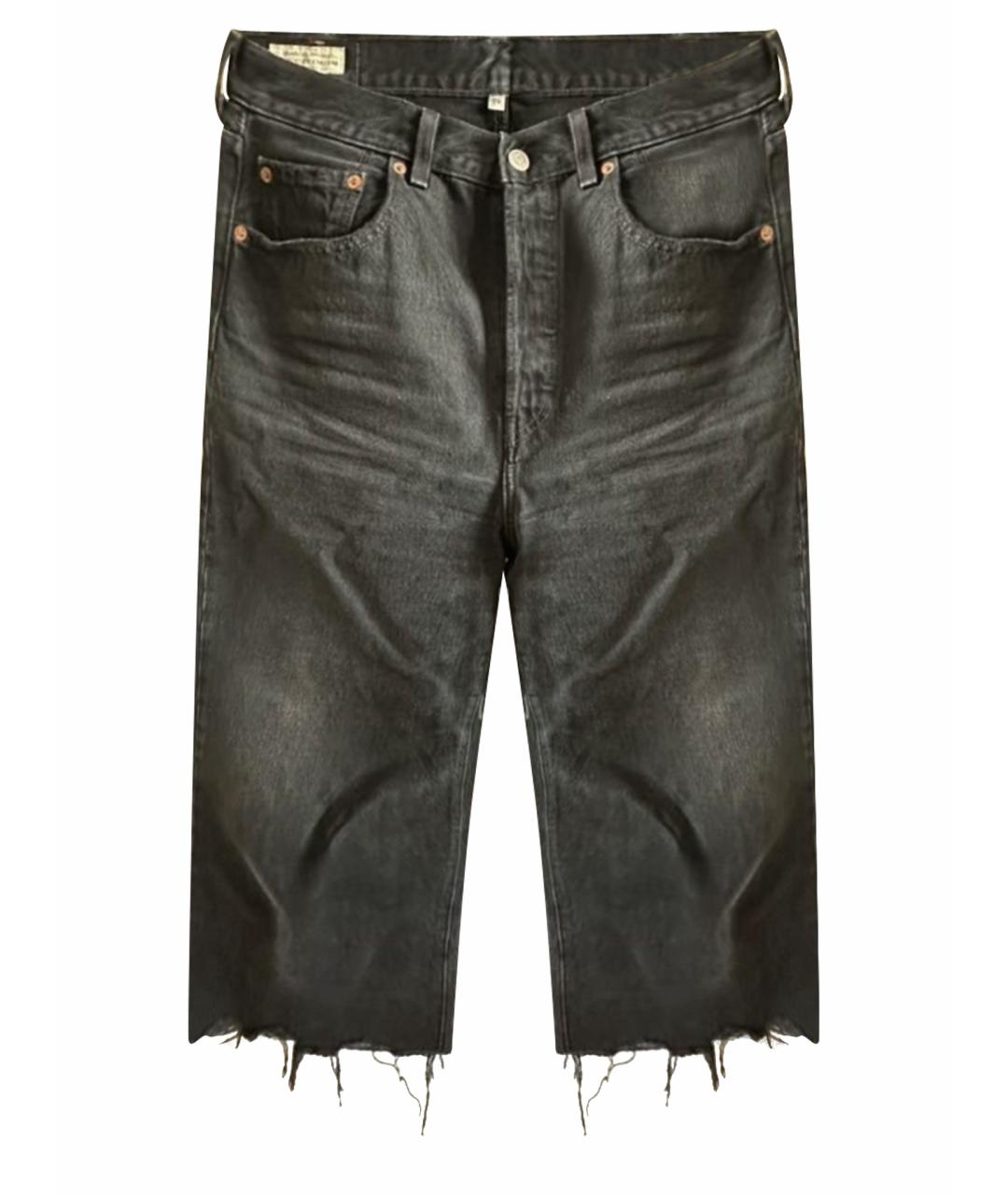 LEVI'S Черные хлопковые прямые джинсы, фото 1