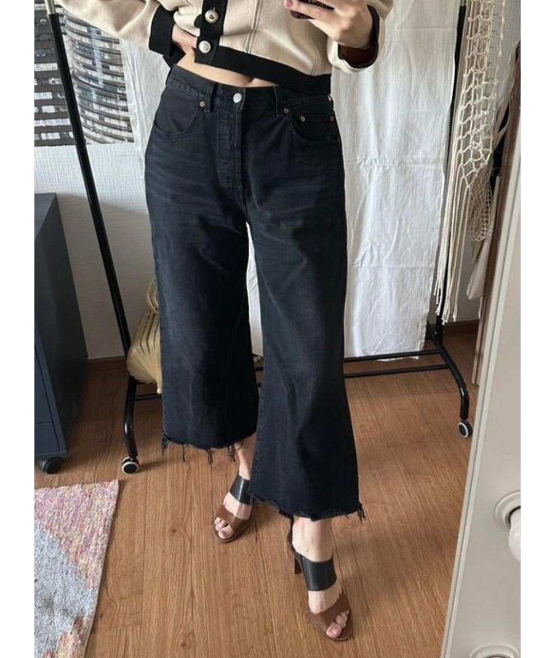 LEVI'S Черные хлопковые прямые джинсы, фото 7