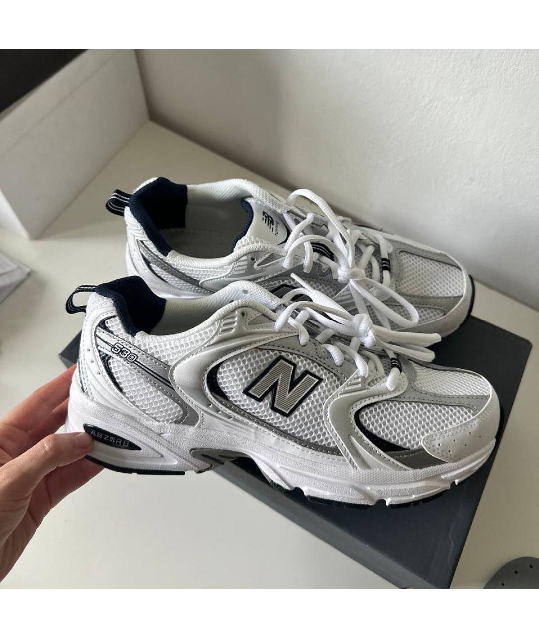 NEW BALANCE Белые синтетические кроссовки, фото 3