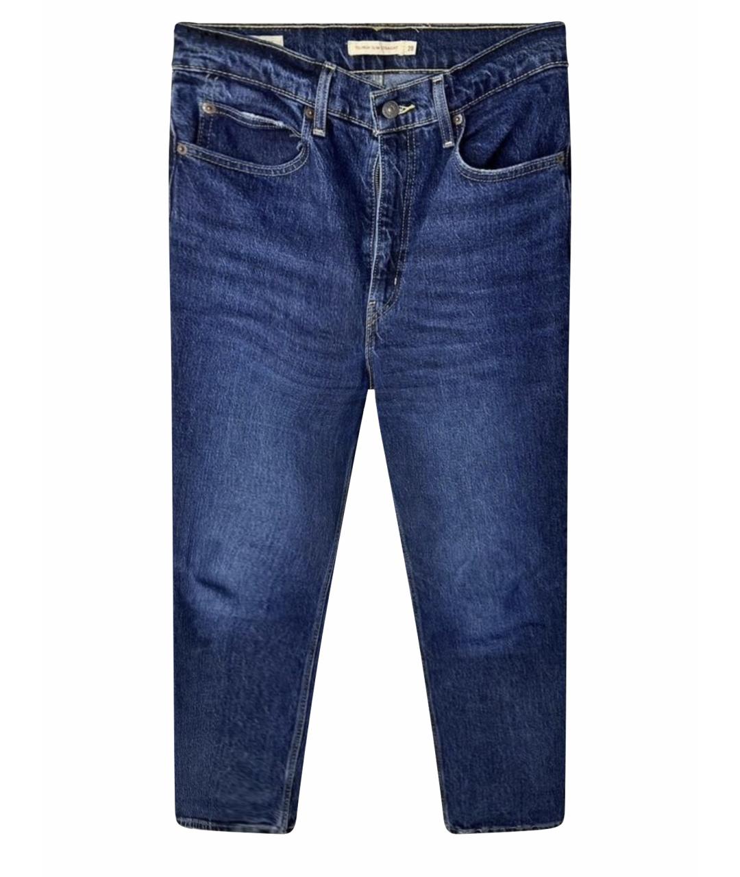 LEVI'S Темно-синие хлопковые прямые джинсы, фото 1