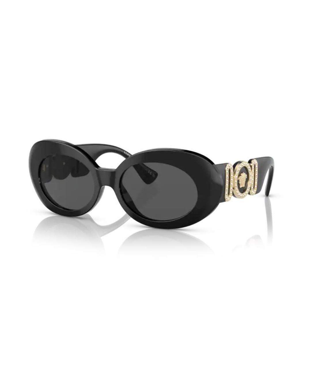 VERSACE Черные пластиковые солнцезащитные очки, фото 6