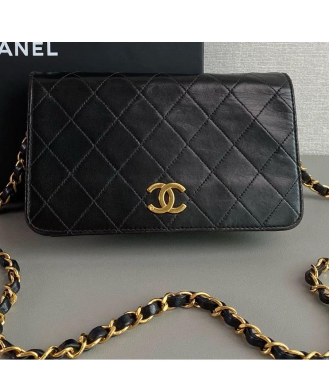 CHANEL Черная кожаная сумка через плечо, фото 2