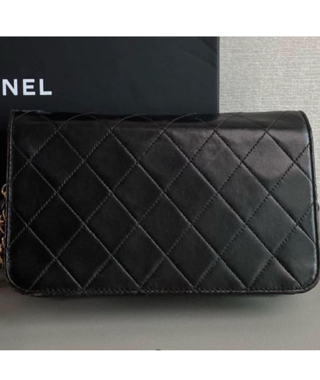 CHANEL Черная кожаная сумка через плечо, фото 3