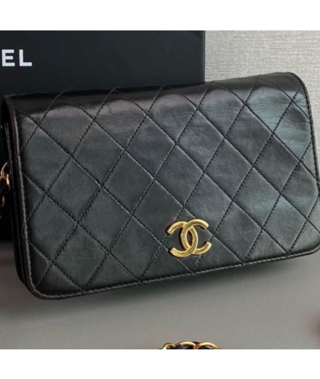 CHANEL Черная кожаная сумка через плечо, фото 4